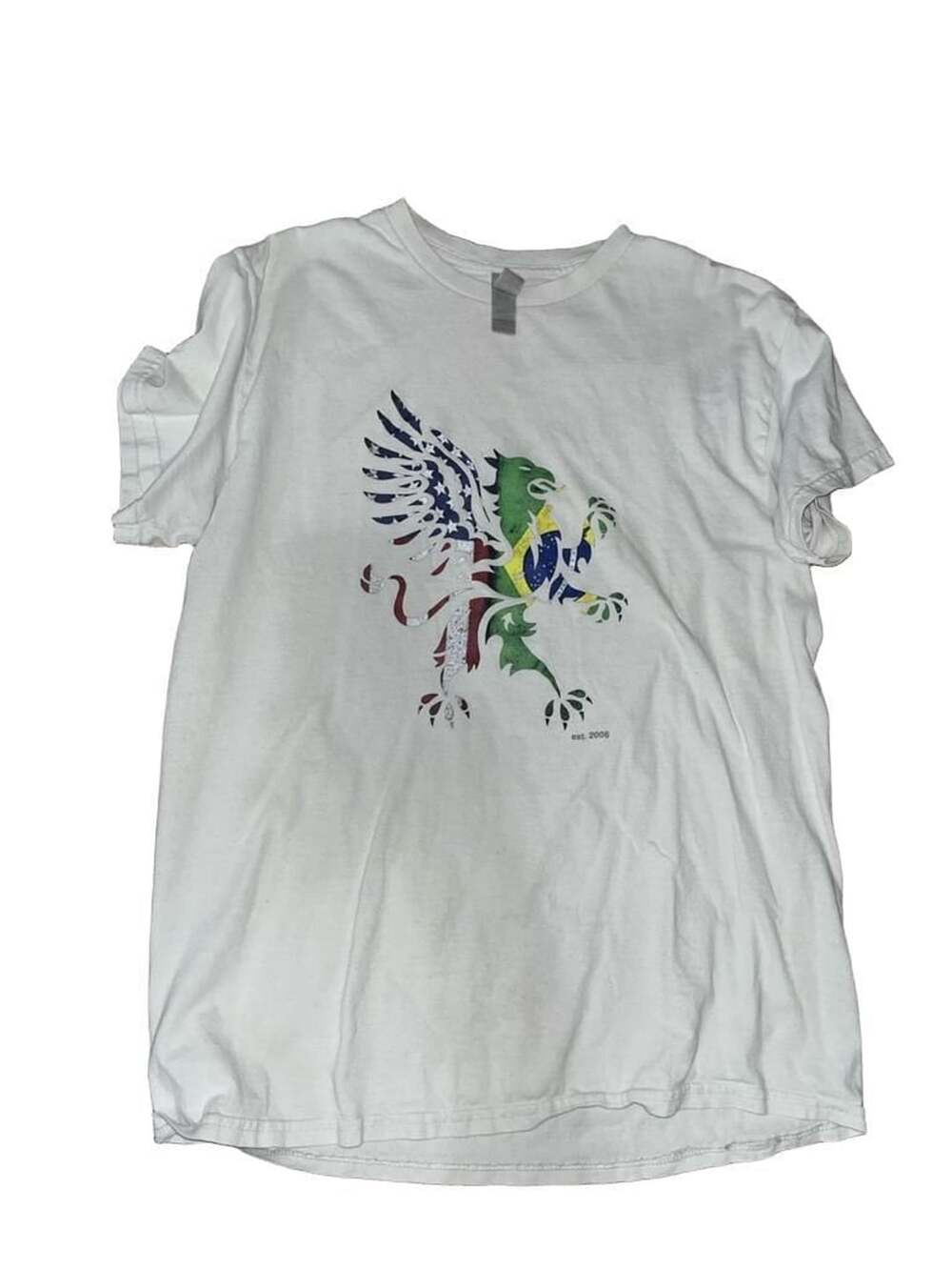 Gildan The Revolution 50 Competitor White Graphic T-Shirt